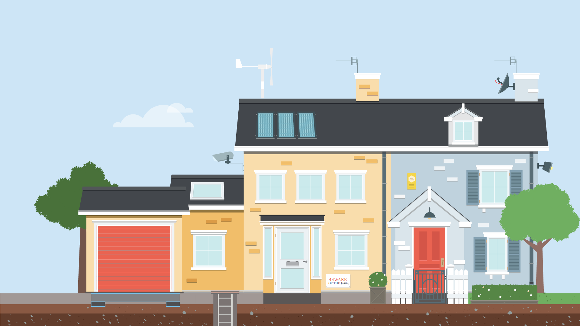 Interactive terraced house